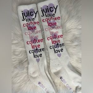 HTF Rare Vintage OG Juicy Couture White Low Cut Socks